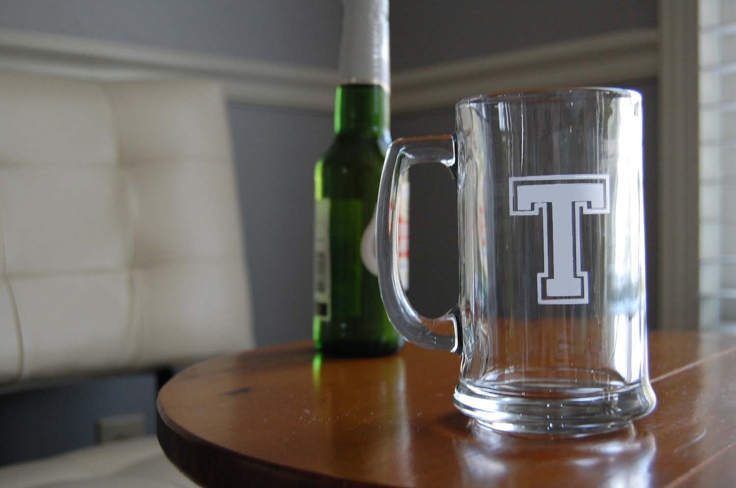 Personalized Beer Mug - Monogrammed Initial