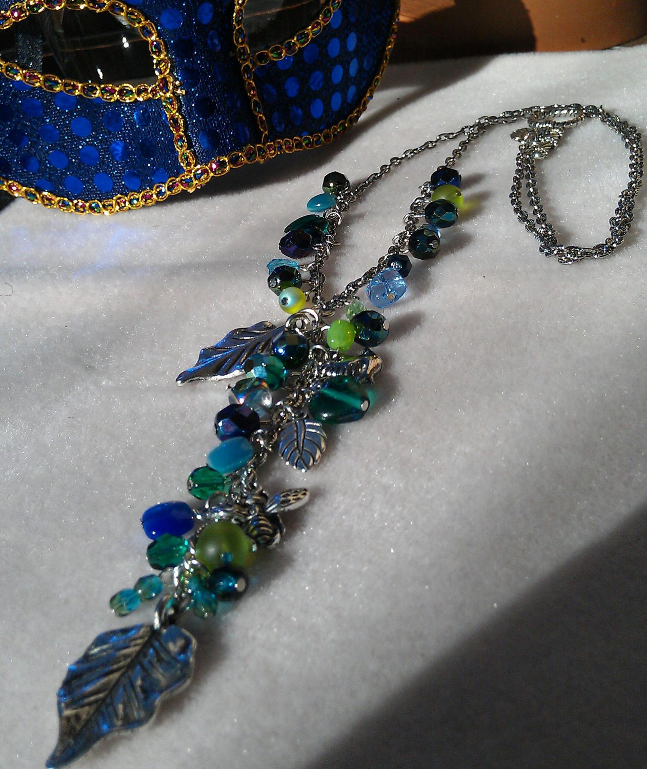 Blue Ivy Charm and beaded Necklace
