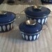 Vintage Danish Modern Catherineholm covered casserole dishes with lotus pattern on hold for Atsushi