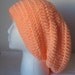 Crochet Slouchy Beret/Hat - Adult Size - Light Coral Color