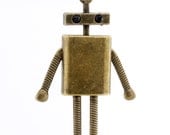 VINTAGE Super Cute Robot Pendant Necklace