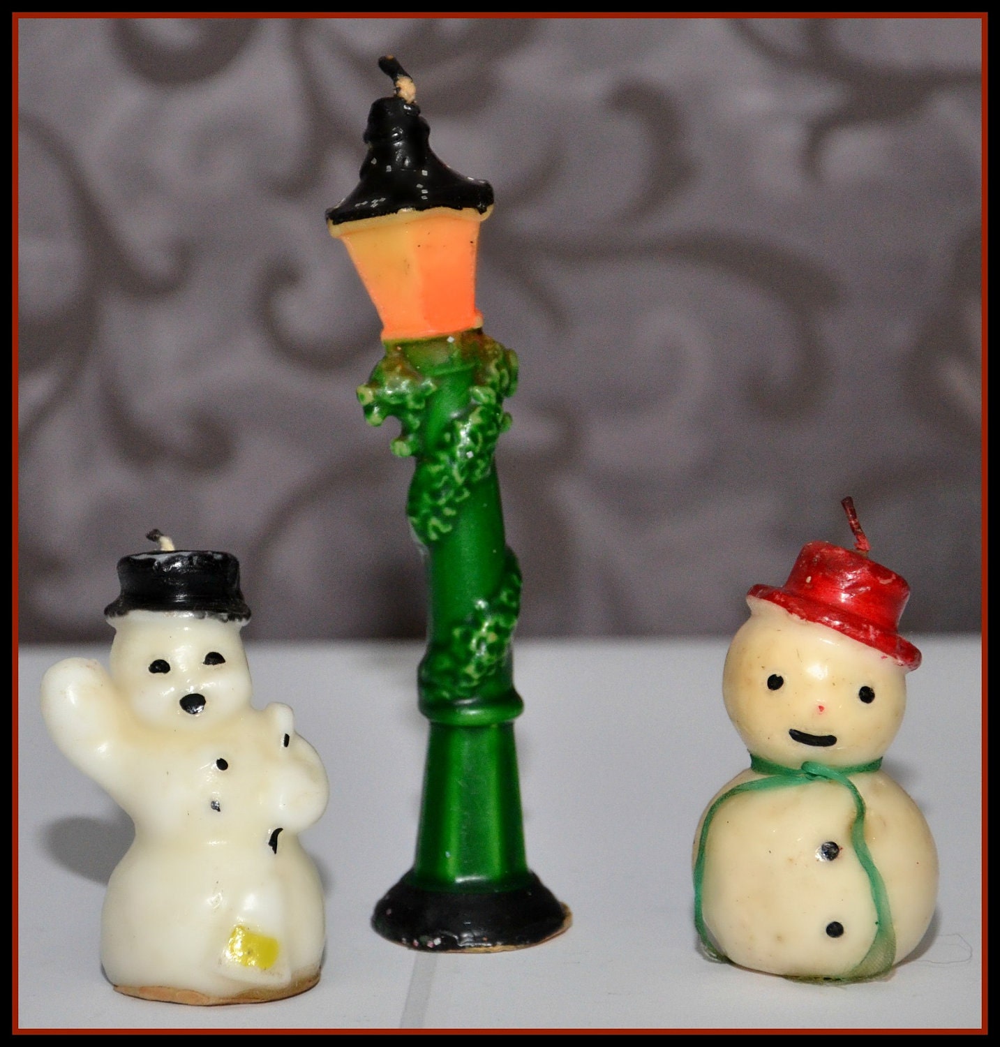 3 Piece GURLEY Christmas Candles by GrammysGoodys on Etsy