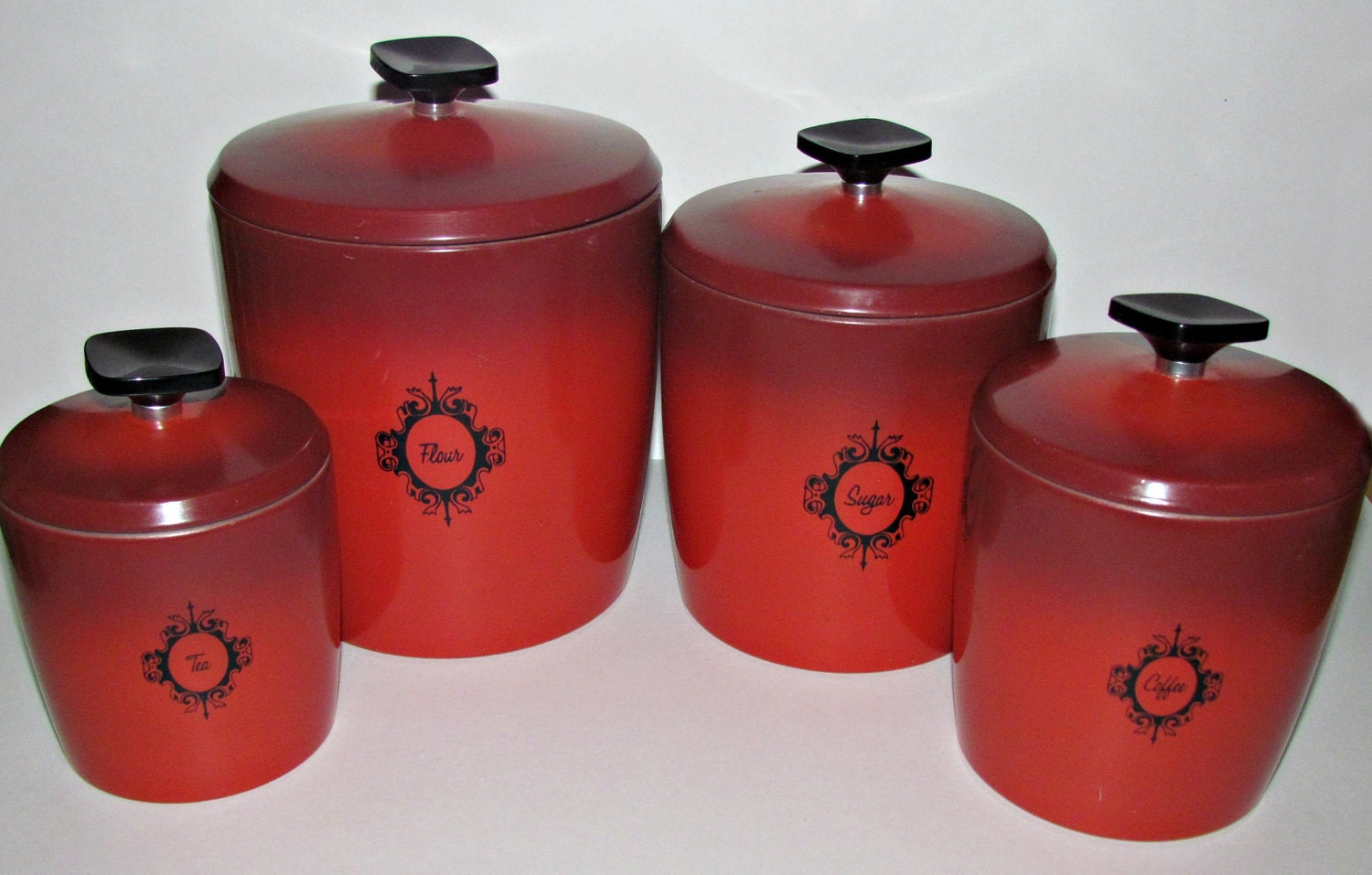 Treasury Item--1960s West Bend Aluminum Canister Set