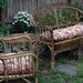 Vintage Rattan Outdoor Set with New Custom Cushions