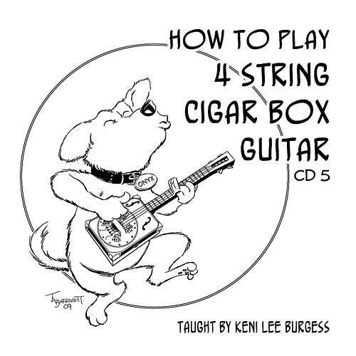 Cigar box guitar 4 string video lessons CD 5 baritone uke banjo tenor guitar Keni Lee