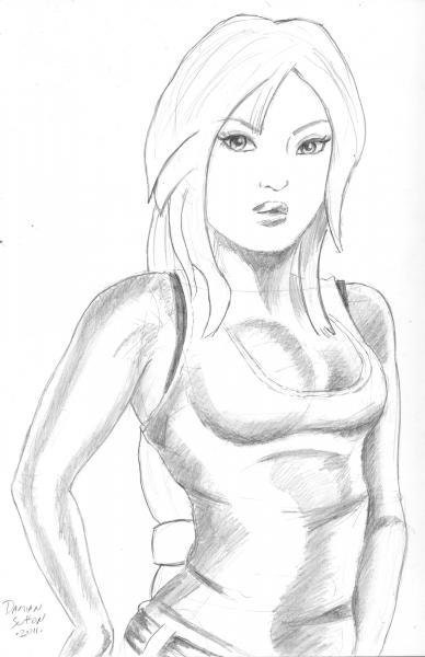 Items Similar To Original Art Cute Girl 11x17 Pencil Drawing Sexy Pinup Trophy Comics On Etsy
