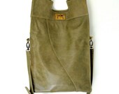 MI-VIDA. Fold-over shoulder leather bag / cross body bag. Available in different leather colors.