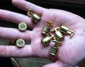 Bullet cuff links  wedding set of (12 pair) groomsman gift 7mm Remington MAG gold tone backings deer hunting rifle gun cufflinks grooms gift