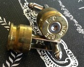 Bullet cufflinks 308 Win Winchester silver tone backings deer hunting rifle gun groomsmen wedding cuff links men