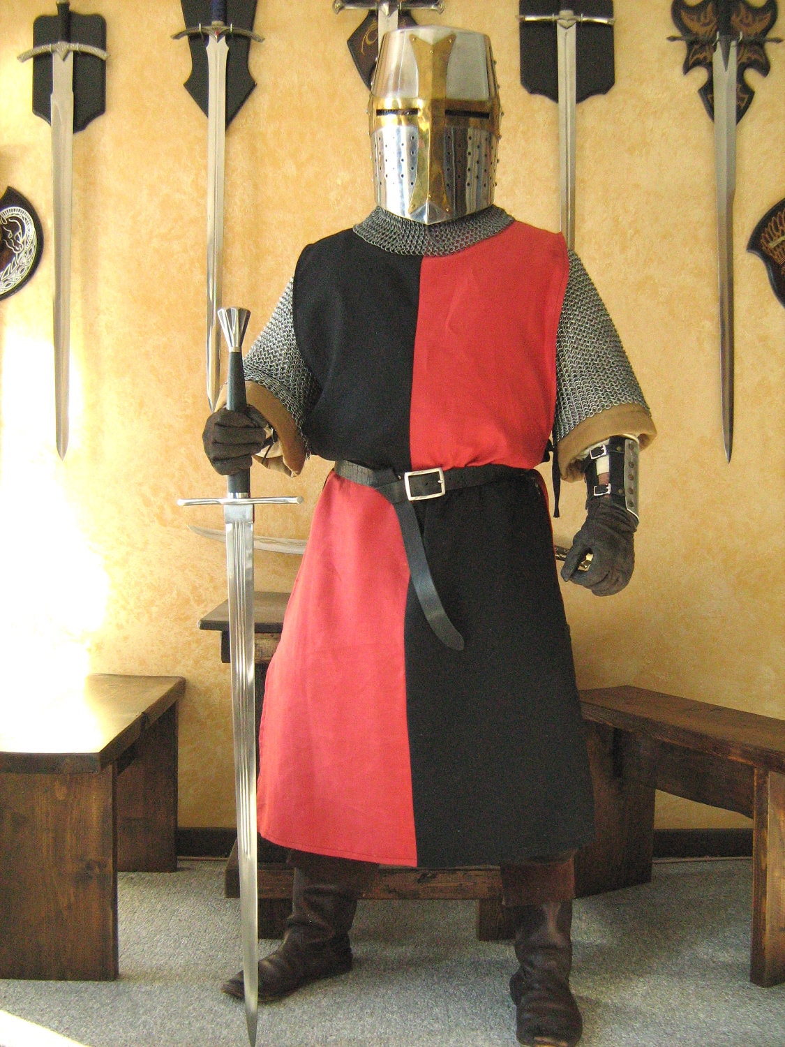 Medieval Knight Heraldry SCA Surcoat Tunic Tabard