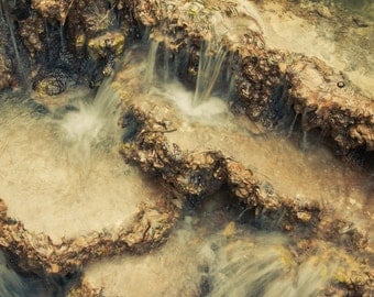 Fine Art Photography, Abstract Waterfall Print, Paper or Canvas Print Waterfall 8x10 or 8x12, autumn harvest natural