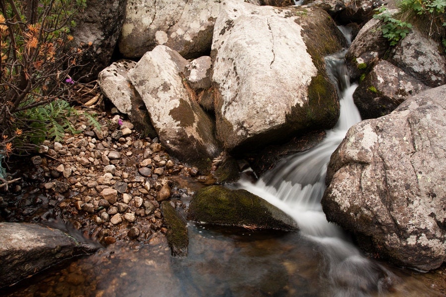 Mountain Photography, Canvas or Art Photo Paper Print Summer Stream in the Mountain Photograph 8x10 or 8x12