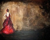 8x10 Spanish Flamenco Dancer Painting "dance me"