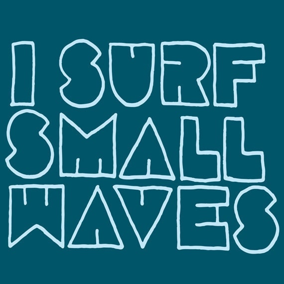 Surfing Art 12" x 12" Art Print "Small Waves"