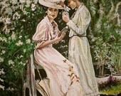 A Victorian Spring  an original acrylic painting