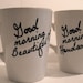 Latte mug couple set of 2 mugst- "Beautiful and Handsome" mug set perfect couple gift wedding gift, housewarming Gift
