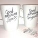 Latte mug couple set of 2 Personalized mug set- "Love and Gorgeous" mug set perfect couple gift wedding gift, housewarming Gift his and hers