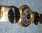Unique, Upcycled, Steampunk Bracelet, Watch Parts Inside and Out