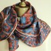 silk scarf 1950s geometric