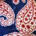Vintage gentlemens scarf navy and red paisley 1940s
