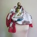 French silk scarf Paris designer jewel print