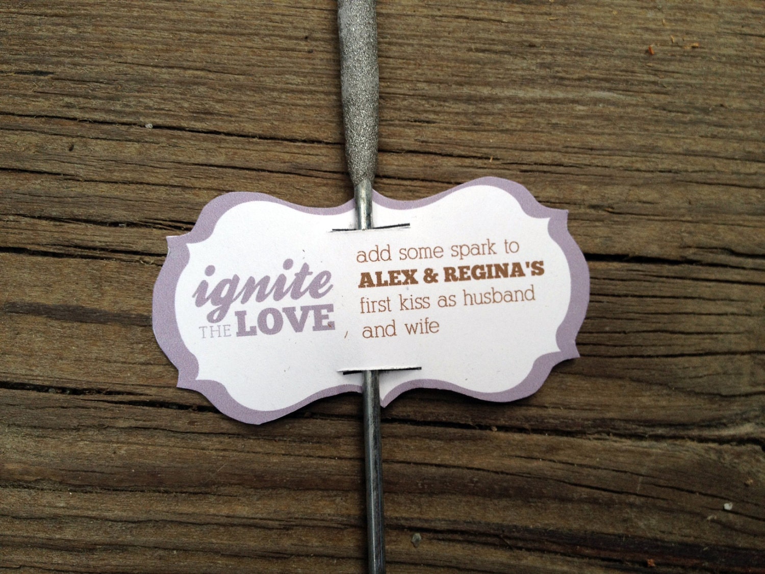 Sparkler Tags - Ignite the Love - Bracket Shape - set of 150