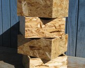 modular osb clear stain cubby organizer drawers