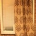 Custom Chocolate damask burlap tie top curtains