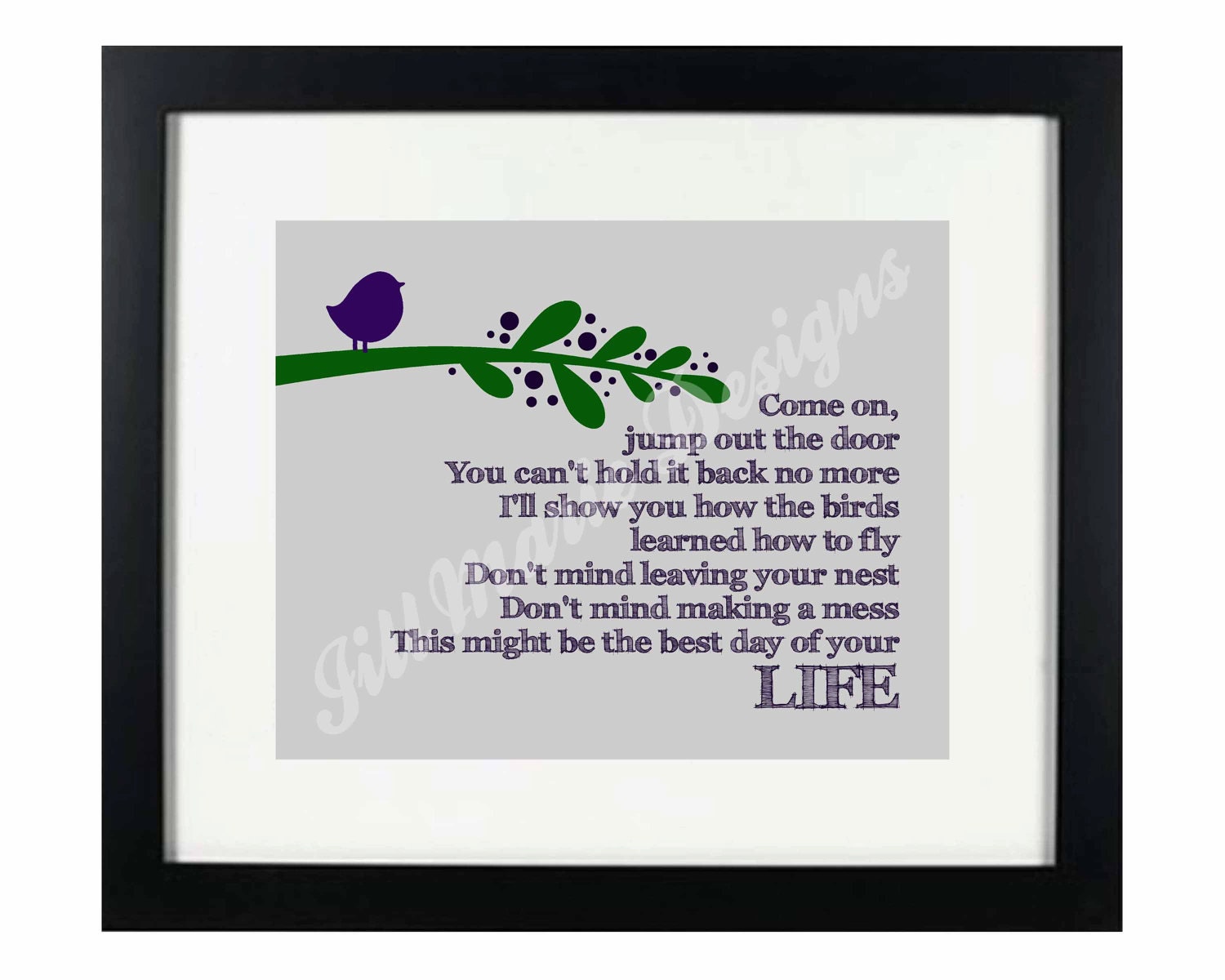 Song Lyrics Digital Print: "Best Day of Your Life" by Katie Herzig Printable