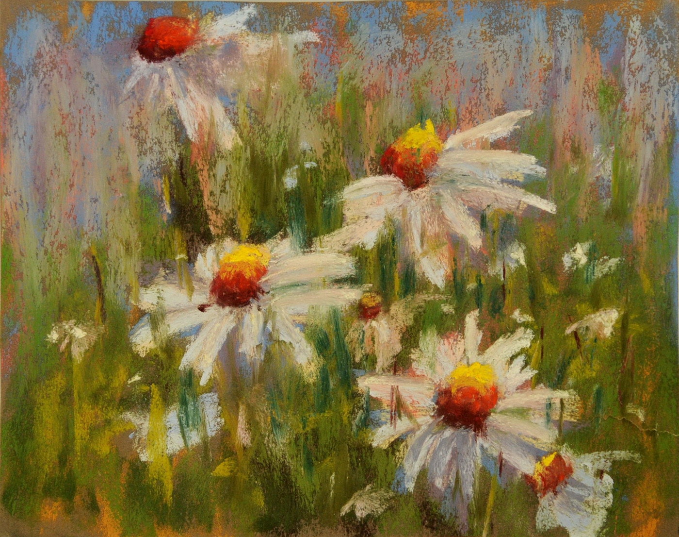 Daisy Daze Pastel Landscape