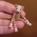 Original SOCK MONKEY ((made to order))-bear artist Miniature(Thread)Doll house/crocheted collectible-OOAK