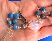 Prayer beads for Joy / Chaplet / Moonstone and Crazy Lace Agates