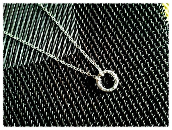 Friendship Ring Pendant Necklace - endless love,Best Friends Gift, Modern, Simple, Everyday Jewelry