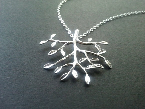 Mother's day SALE - Tree Pendant,charm necklace - Best friend, Girl friend Gift ,simple, modern jewelry
