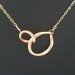 Infinity love  Circle Gold Pendant Necklace -mother's day gift , circle charm, pendant, lariat, wedding, necklace,