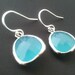 Ocean blue Summer Earrings, Drop, Dangle, Glass Earrings, bridesmaid gifts,Gemstone,Wedding jewelry