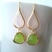 Gold Water Drop with Peridot Opal Earrings,Drop, Dangle, Gemstone, Earrings, bridesmaid gifts,Wedding jewelry,mother's day gift