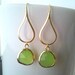 Gold Water Drop with Peridot Opal Earrings,Drop, Dangle, Gemstone, Earrings, bridesmaid gifts,Wedding jewelry,mother's day gift