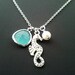Sea horse Pendant, Charm,Necklace - Everyday Jewelry, Beach Wedding, Bridal, Tropical, Hawaiian, Beach Jewelry