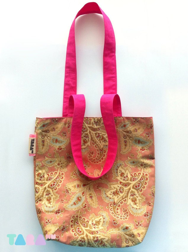 Bag, Handbag, Small Bag, Pink Blue Red and Beige Bag, Paisley Bag, Flower Pattern Fabric Bag, Pouch Bag, Christmas Gift