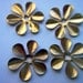 Vintage Brass Flower Stampings x 4