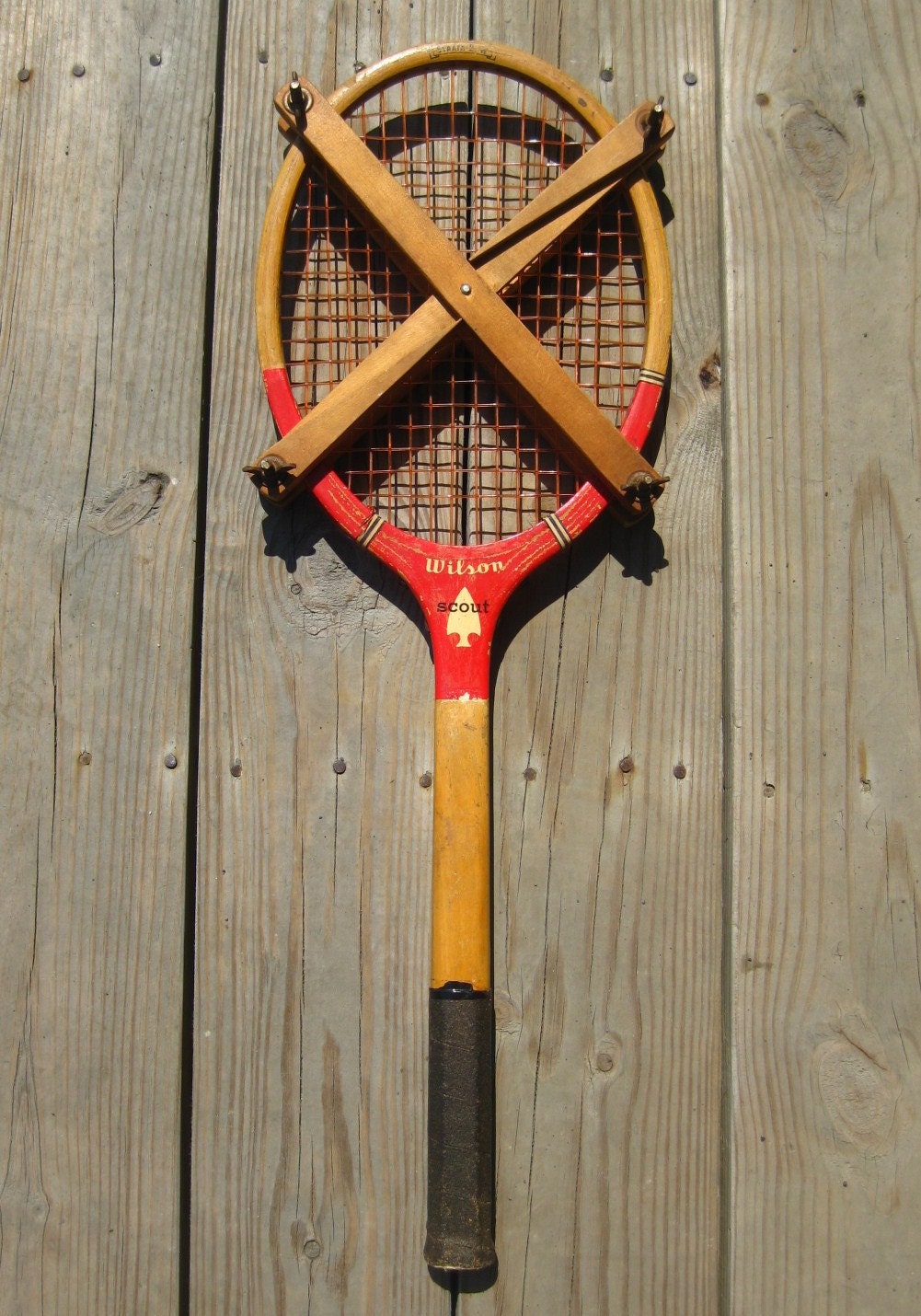 Vintage Wooden Tennis Racket - Wilson Scout