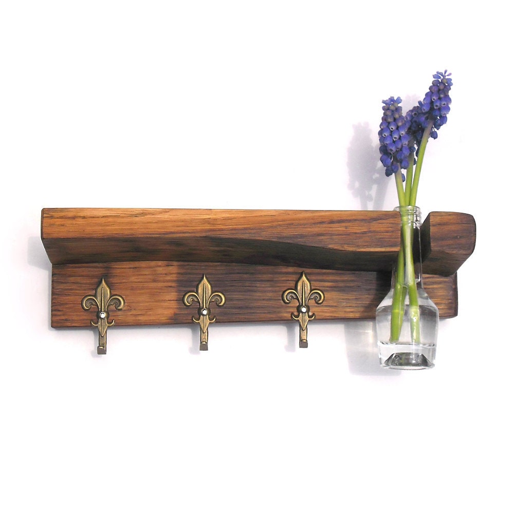 key holder, with a shelf and vase