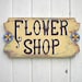 Rustic Decor Sign Garden Wedding Decor Shabby Chic Flower Shop Vintage Style