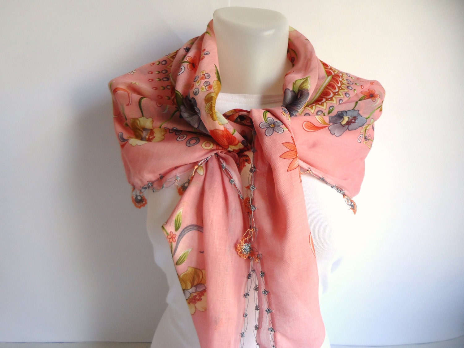 Turkish Yemeni OYA Scarf ..bridal,scarf,authentic, romantic, elegant, fashion, Square