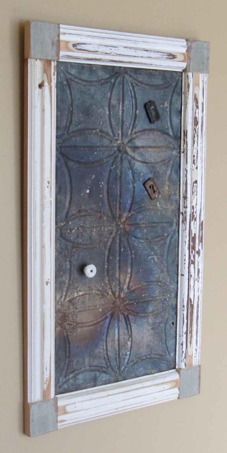 Magnet Board - Reclaimed Wood and Ceiling Tin from Eastern Ontario