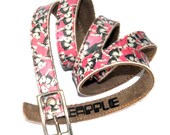 ON SALE: Skinny Belt Leather - Printed Leather Belt - Thin Belt Leather