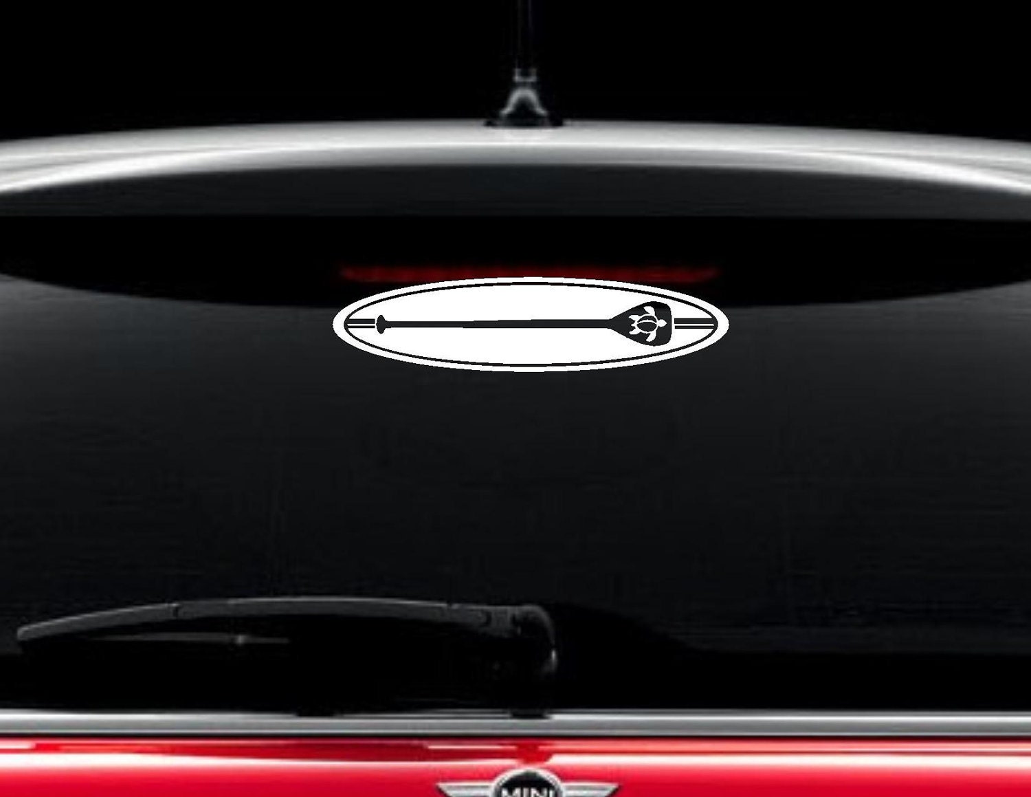 SUP Decal- Great Design w/ Hawaiian Sea Turtle - Stand Up Paddle Vinyl Sticker