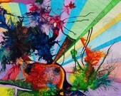 SET of 10 Art Postcards - Blank Art Notecard Card Prints of Abstract Modern Contemporary Paintings