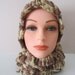 Unisex Beige, Brown Infinity Scarf/Cowl